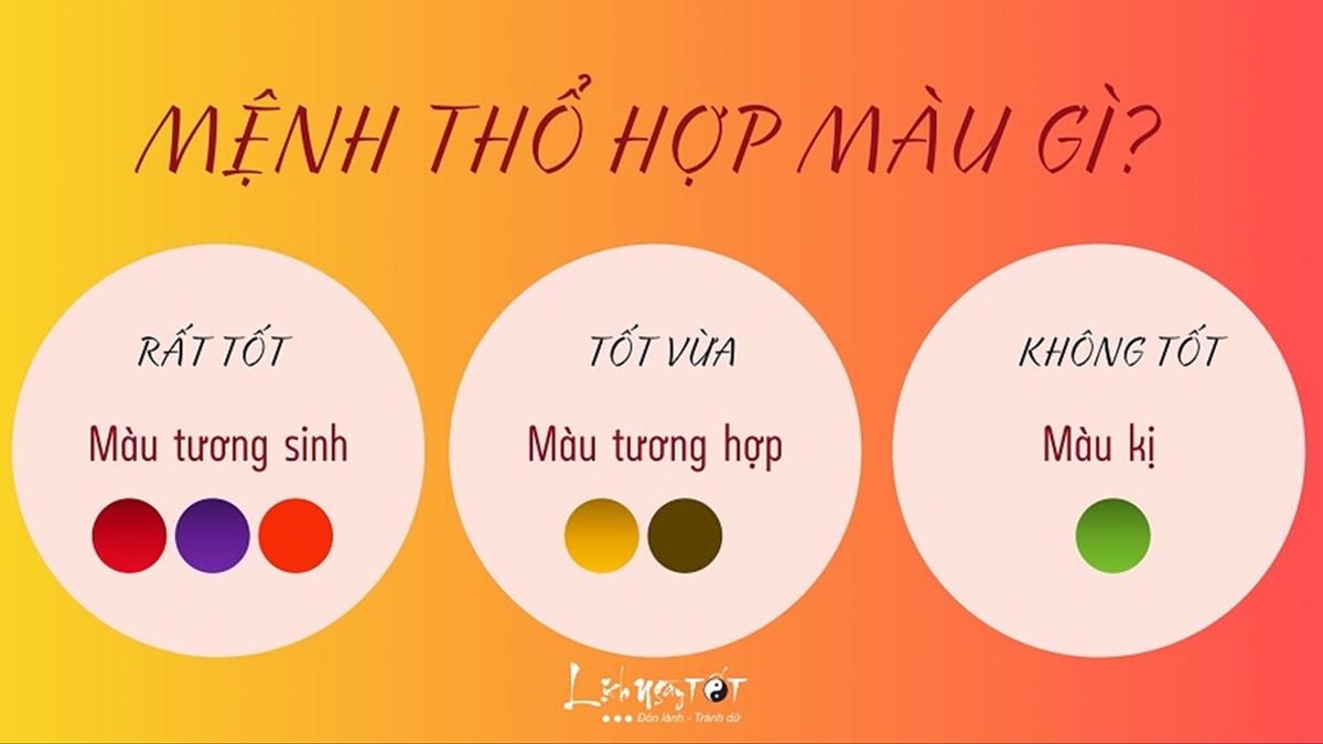 Mệnh thổ hợp màu gì